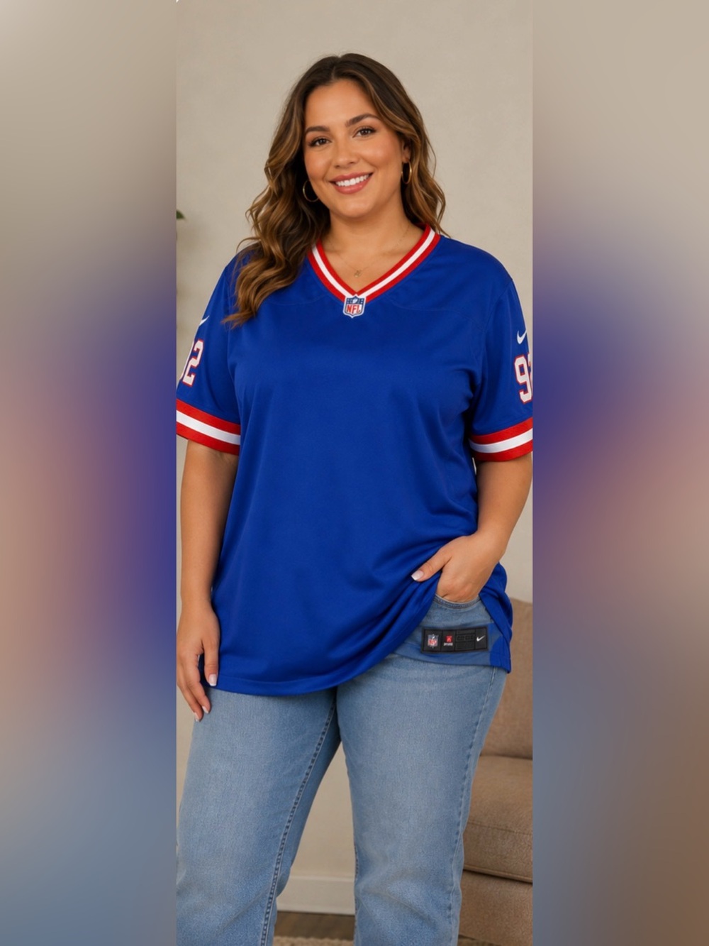 NWT Nike NFL New York Giants Women's On Field Jersey Size XL